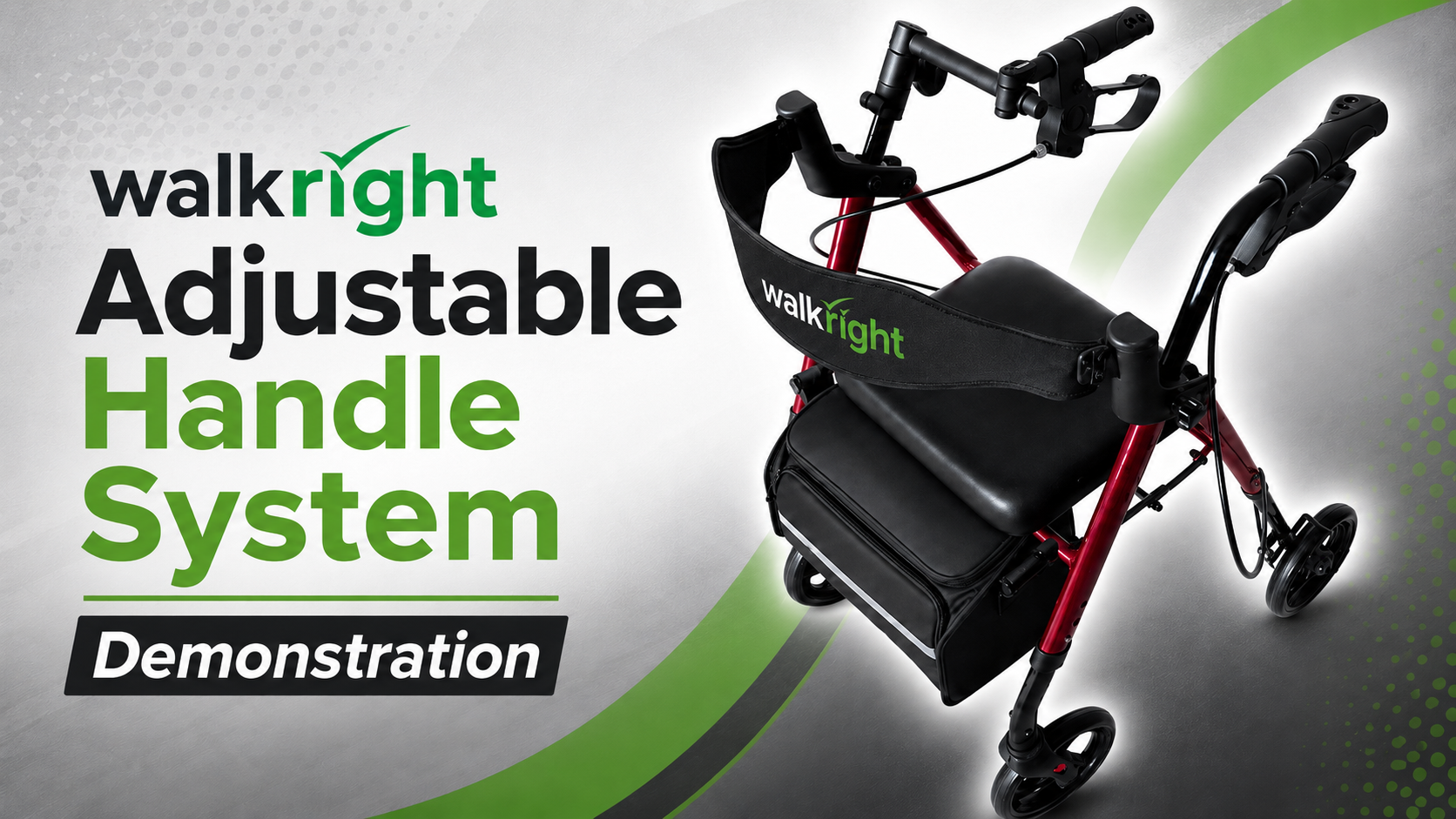 WalkRight adjustable handle demonstration video thumbnail